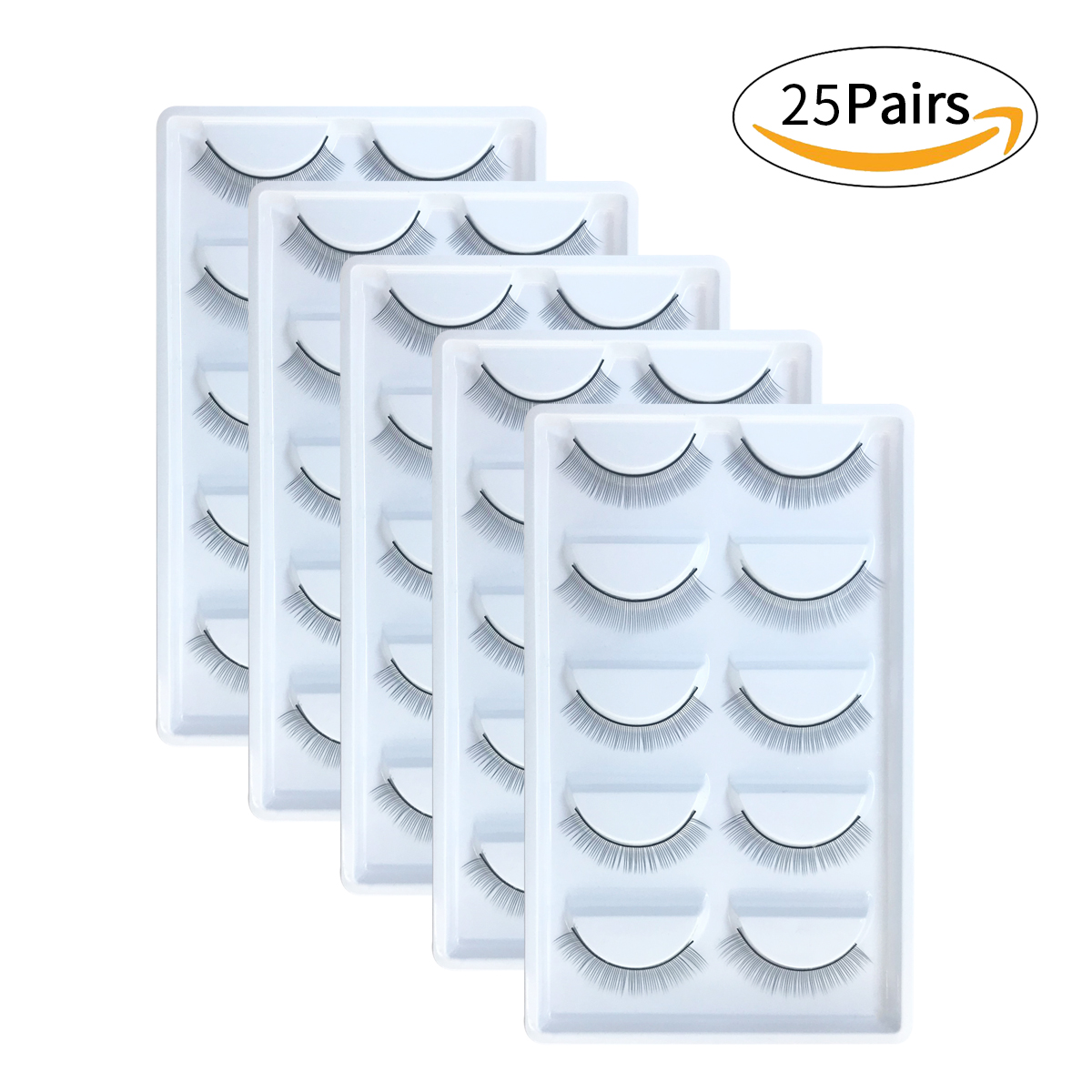Economic practic synthetic eyelash in 5 pairs JH79